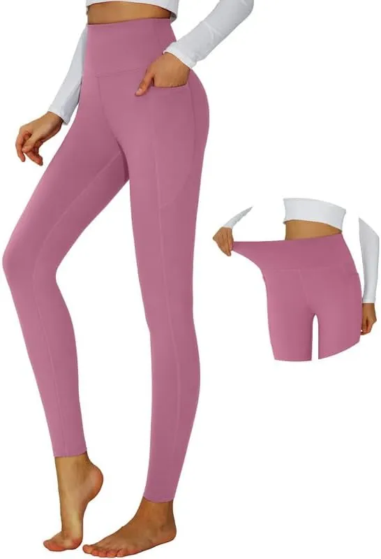 BEARTALON Yoga Leggings for Women High Waisted Yoga Pants Tummy Control Workout Leggings with Pockets Gym Hiking Casual