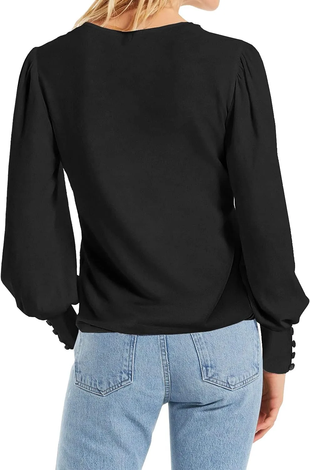 DOROSE Womens Tops Puff Sleeve Blouses Dressy Casual Work T Shirts