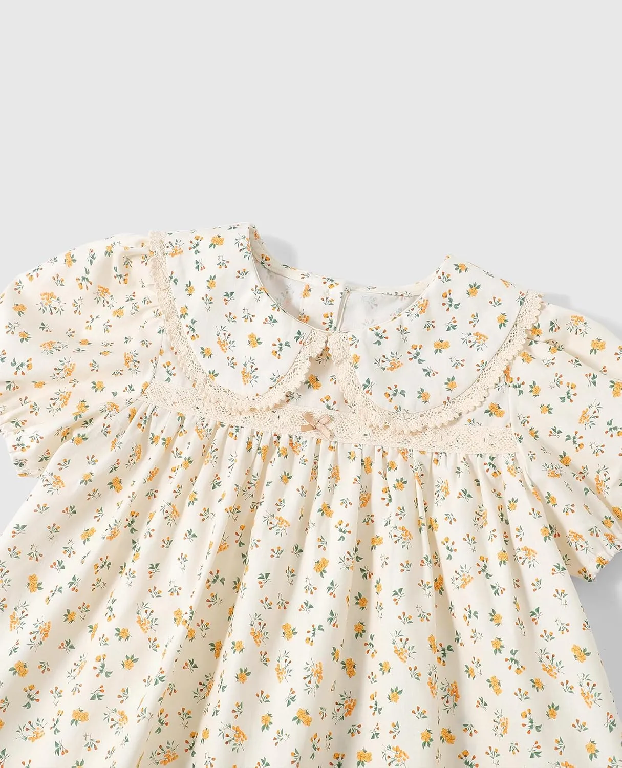 Girls Summer Short Sleeve Tops Cute Ruffle Square Neck Peplum Shirts Casual Cotton Smocked Blouse 2-12 Years