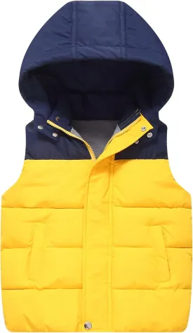 Happy Cherry Kids Down Jacket Hooded Vest Winter Jacket for Boys Hoodies Padded Jackets Girls Outwear Coat 3-14 Years