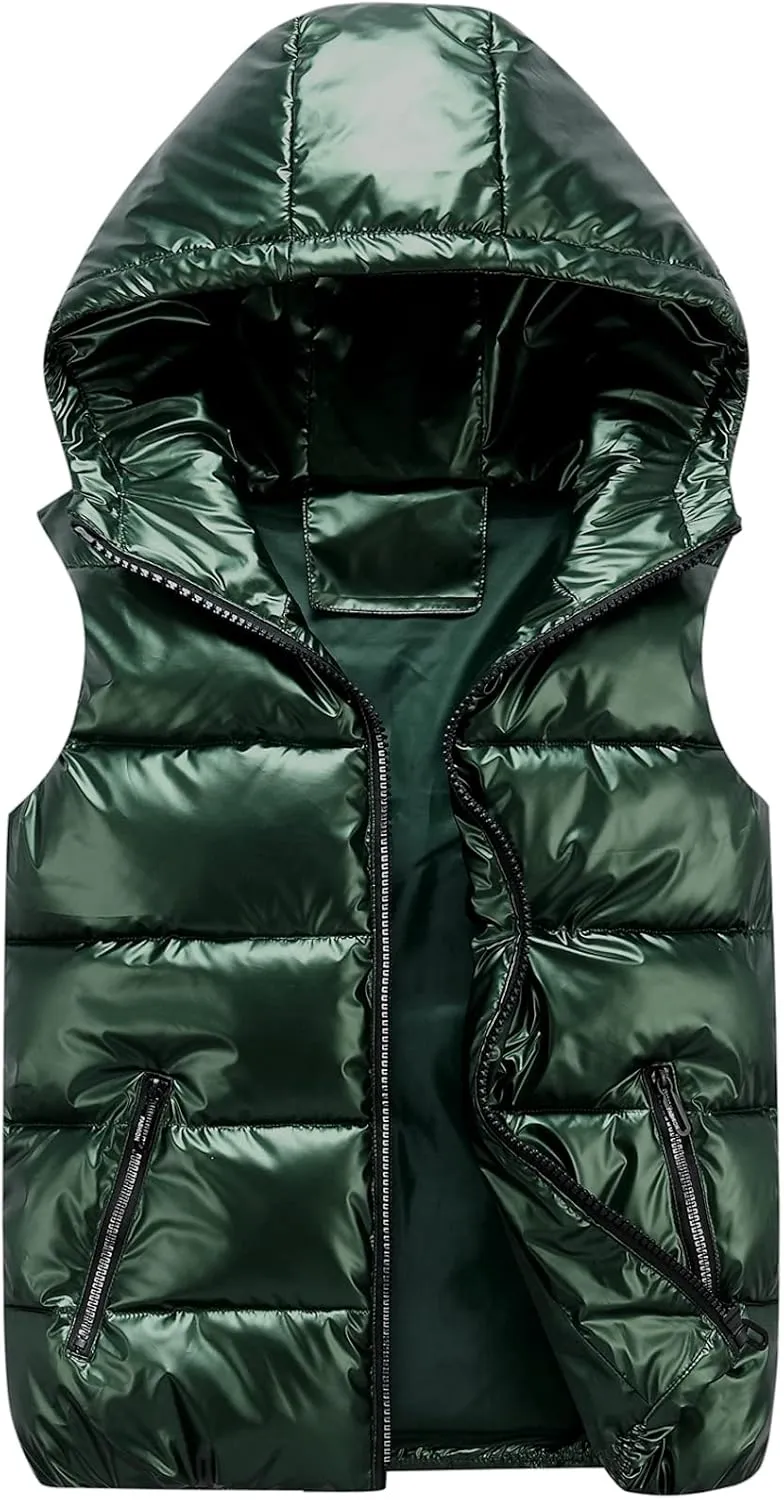 Happy Cherry Kids Down Jacket Hooded Vest Winter Jacket for Boys Hoodies Padded Jackets Girls Outwear Coat 3-14 Years
