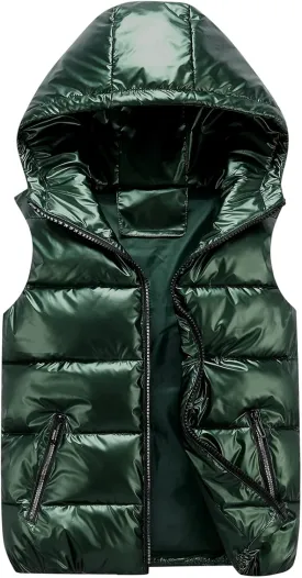 Happy Cherry Kids Down Jacket Hooded Vest Winter Jacket for Boys Hoodies Padded Jackets Girls Outwear Coat 3-14 Years