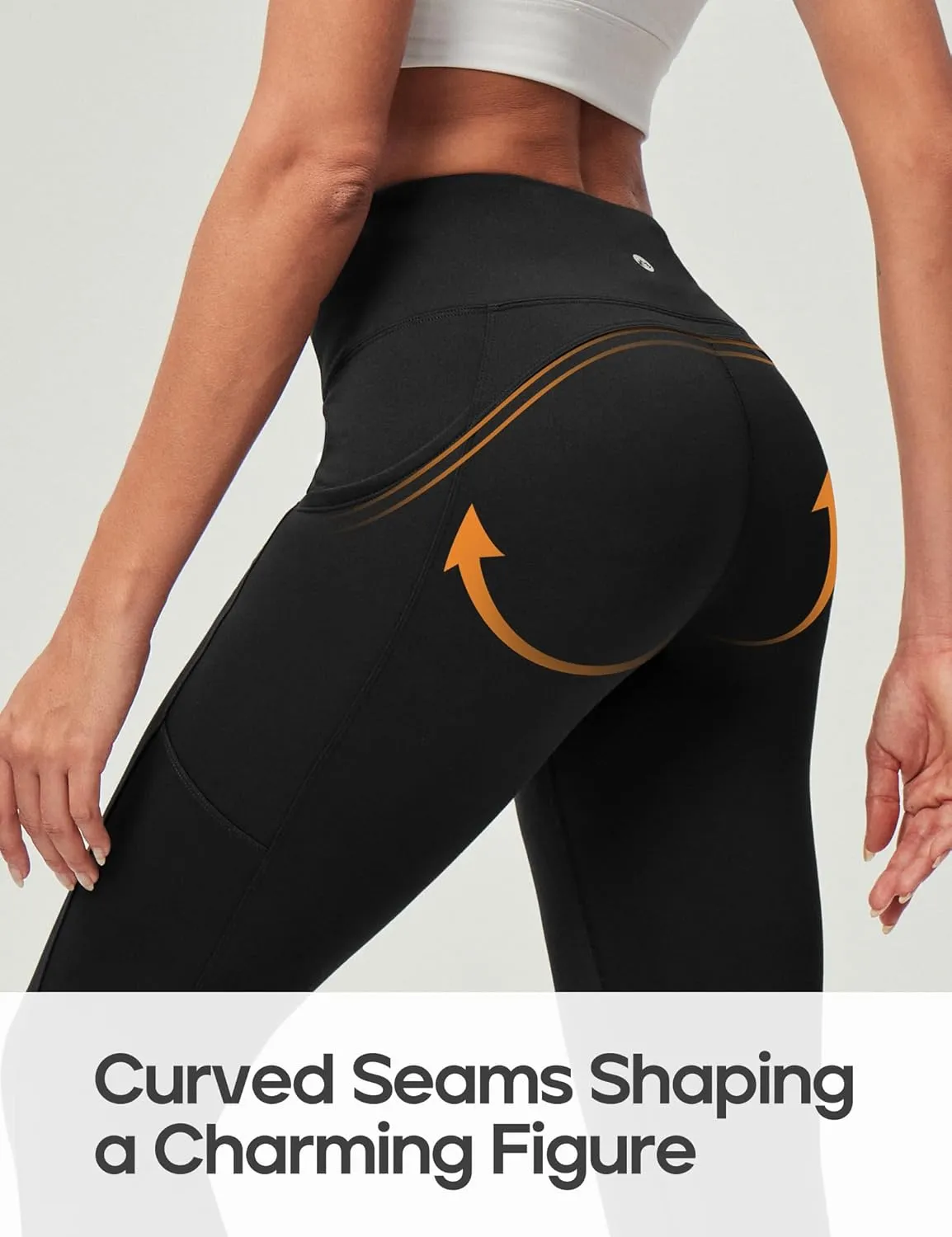 Heathyoga Fleece Lined Leggings Women with Pockets Water Resistant Thermal Leggings Winter Warm Yoga Pants Hiking Running