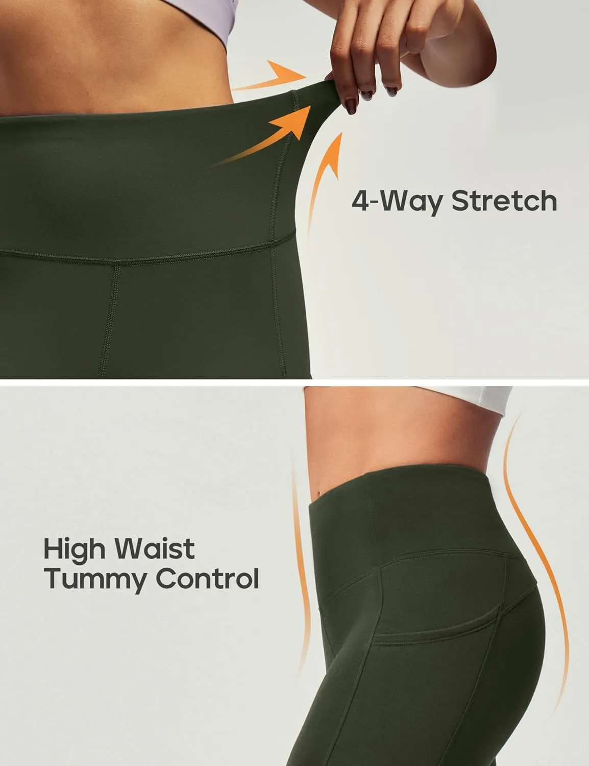 Heathyoga Fleece Lined Leggings Women with Pockets Water Resistant Thermal Leggings Winter Warm Yoga Pants Hiking Running