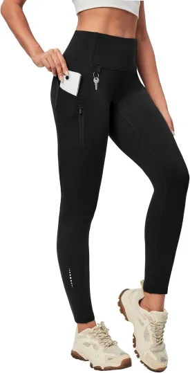 Heathyoga Fleece Lined Leggings Women with Pockets Water Resistant Thermal Leggings Winter Warm Yoga Pants Hiking Running Heathyoga Fleece Lined Leggings Women with Pockets Water Resistant Thermal Leggings Winter Warm Yoga Pants Hiking Running