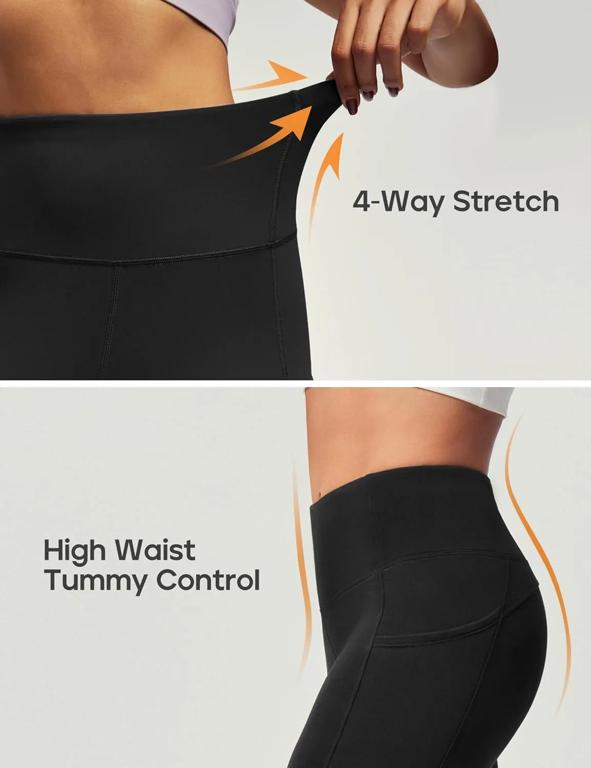 Heathyoga Fleece Lined Leggings Women with Pockets Water Resistant Thermal Leggings Winter Warm Yoga Pants Hiking Running