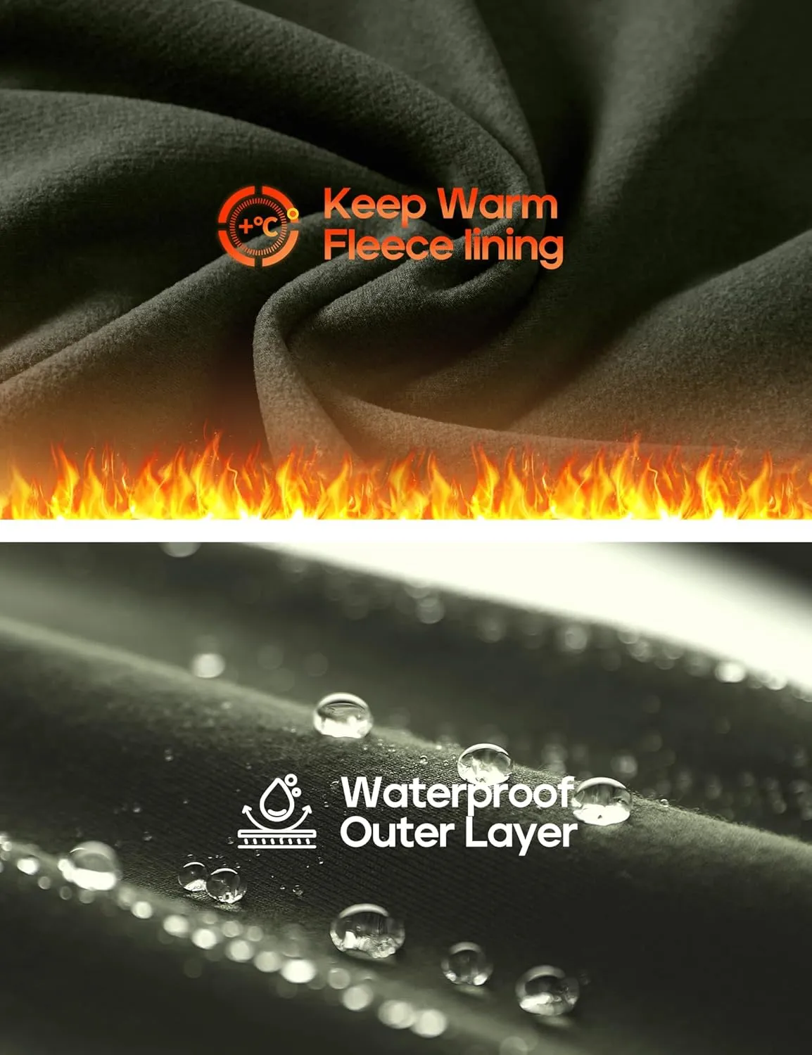 Heathyoga Fleece Lined Leggings Women with Pockets Water Resistant Thermal Leggings Winter Warm Yoga Pants Hiking Running