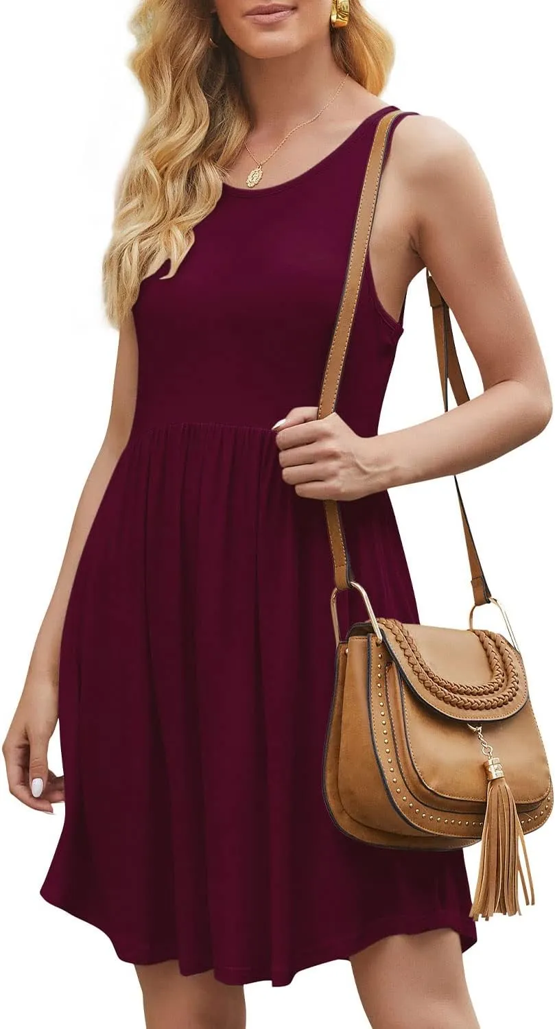 HiMONE Vacation Dresses for Women 2025 Summer Dress Women's Casual Sundresses Casual Beach Petite Sun Dress XS-2XL