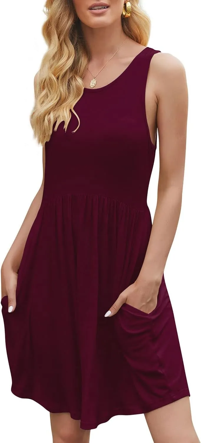 HiMONE Vacation Dresses for Women 2025 Summer Dress Women's Casual Sundresses Casual Beach Petite Sun Dress XS-2XL