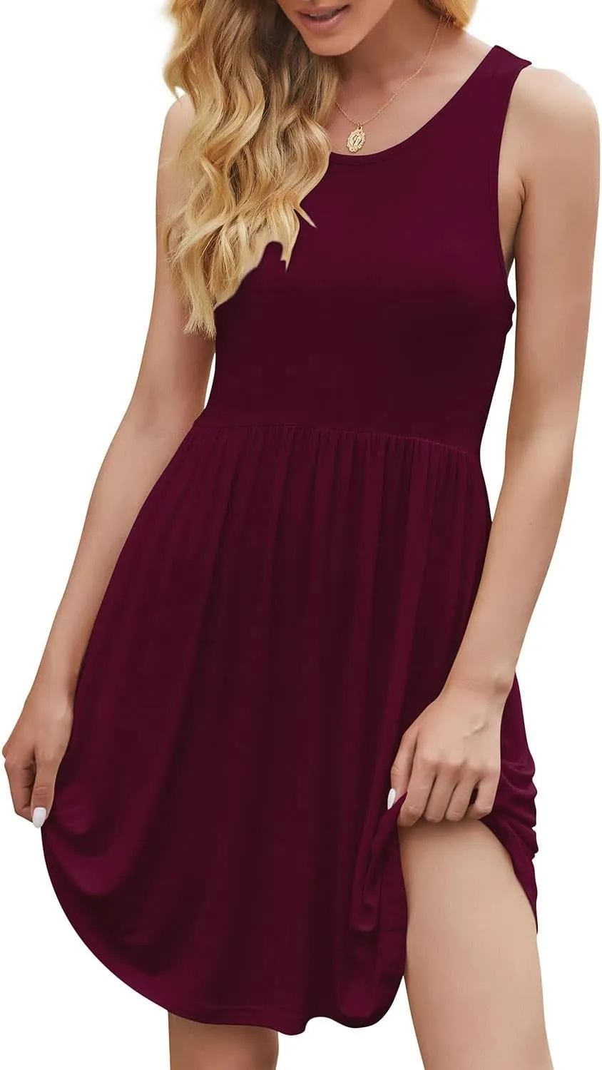 HiMONE Vacation Dresses for Women 2025 Summer Dress Women's Casual Sundresses Casual Beach Petite Sun Dress XS-2XL