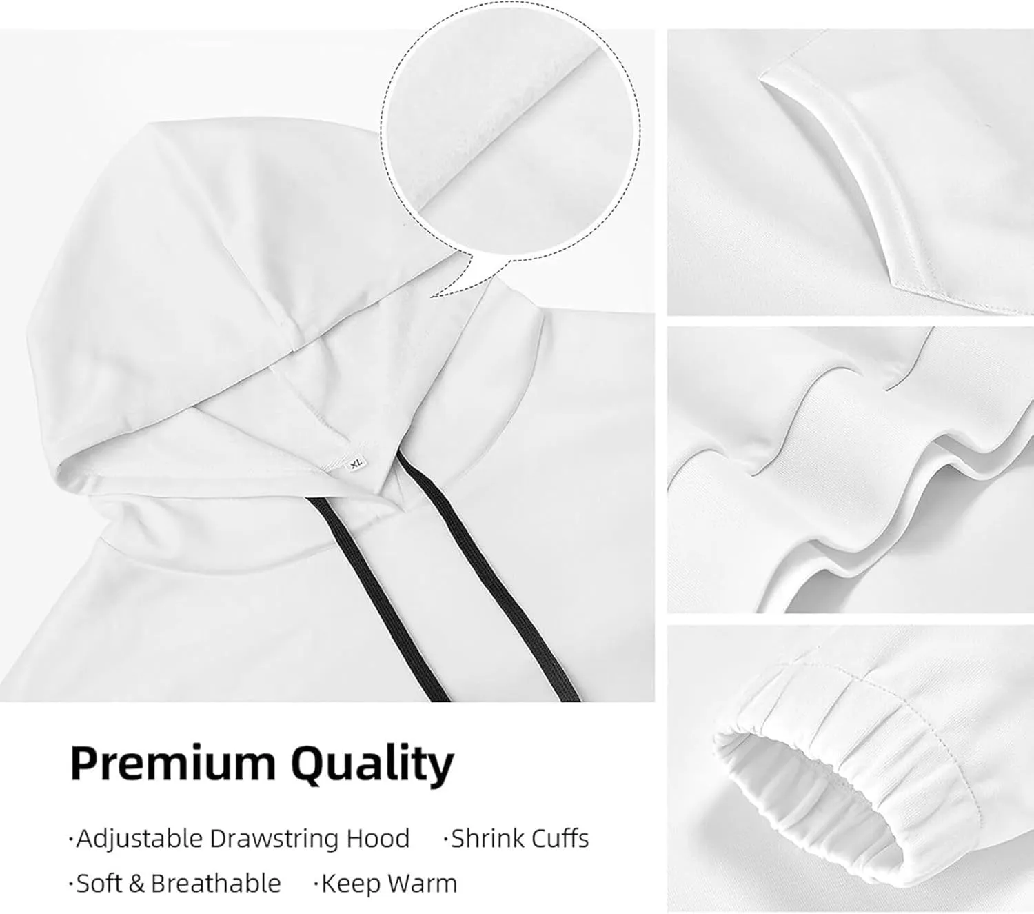Hoodies for Men Novelty Mens Hoodies 3D Prints Thick Men's Graphic Pullover Hooded Sweatshirts with Big Pockets