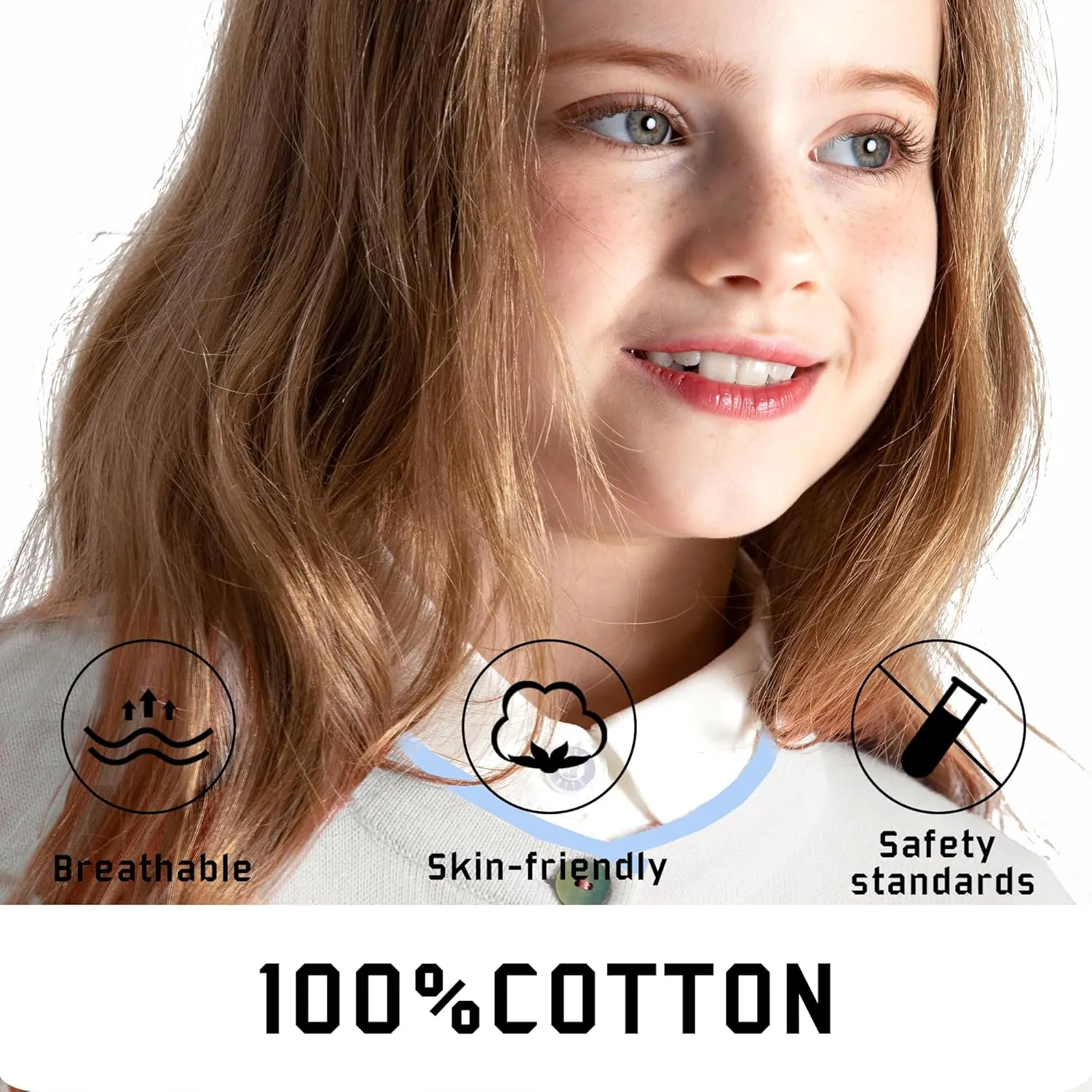 Kid Nation Girls' Cute Cardigan with Heart Pockets