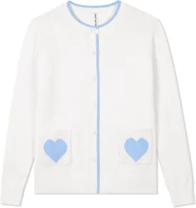 Kid Nation Girls' Cute Cardigan with Heart Pockets