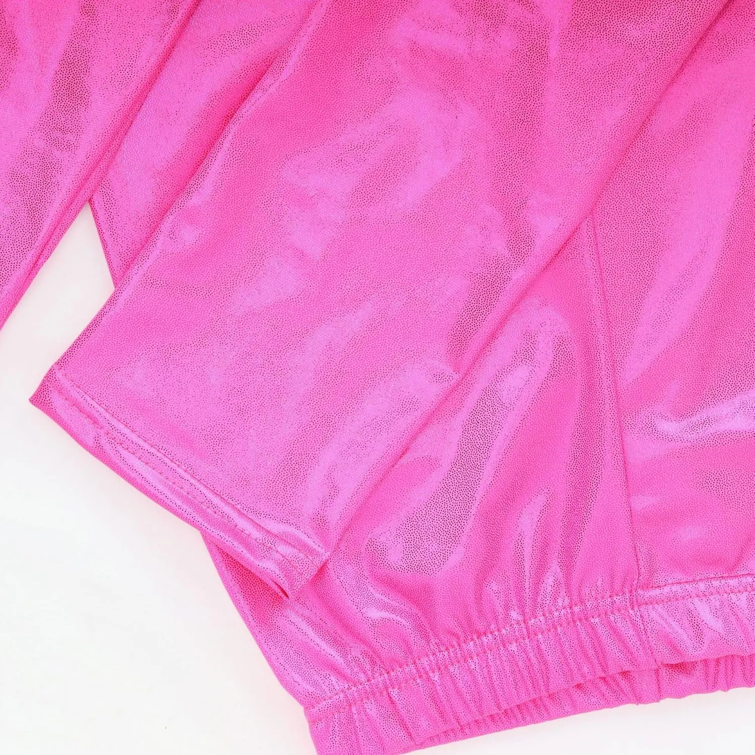 Kids Girls Dance Pants Gymnastic Shiny Metallic Dance Leggings Skinny for Performances Costume