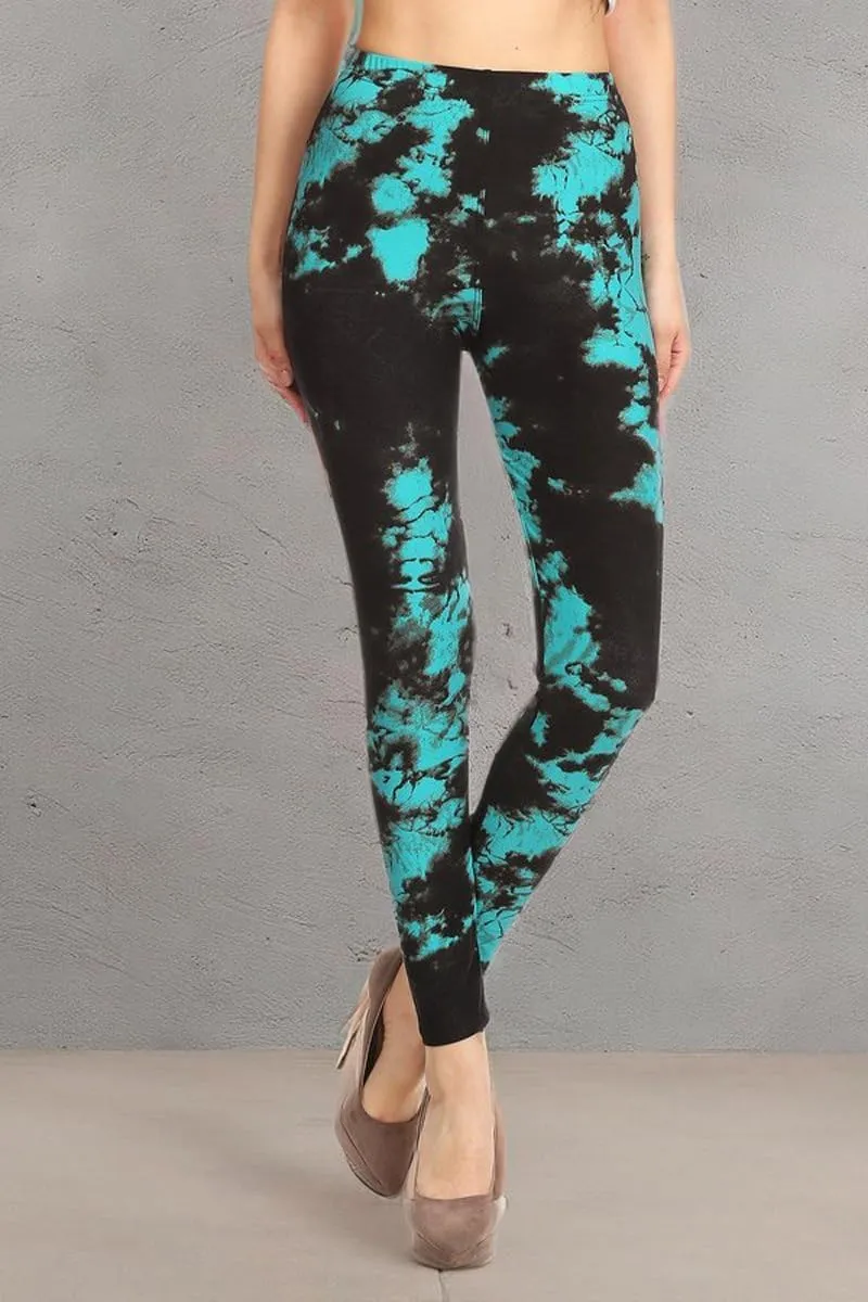 Leggings Depot High Waisted Tie Dye & Fabric Print Leggings for Women - Reg, Plus, 1X3X, 3X5X