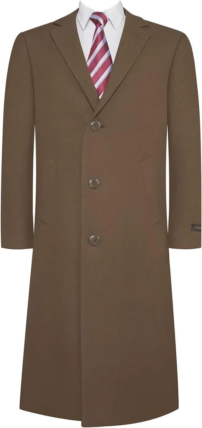 Men's Wool Classic Fit Wool Blend Long Peacoat Winter Jacket Overcoat