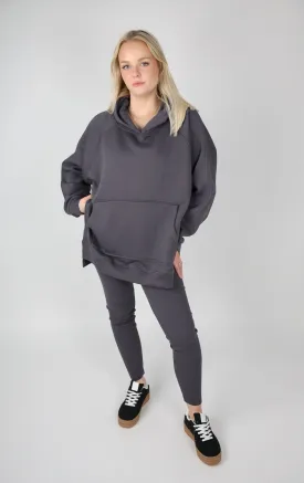 Slate Grey Oversized Leggings and Hoodie Set