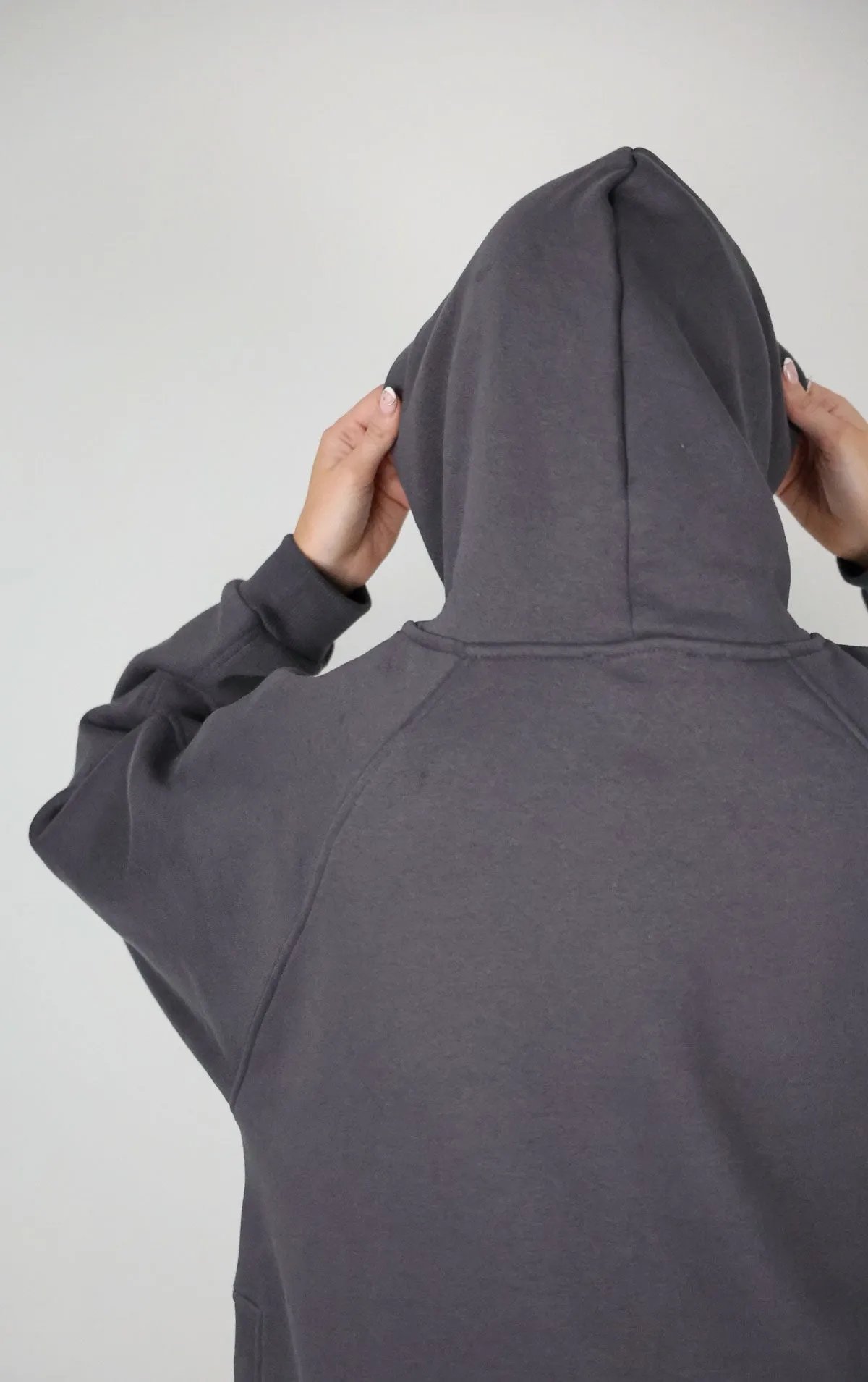 Slate Grey Oversized Leggings and Hoodie Set