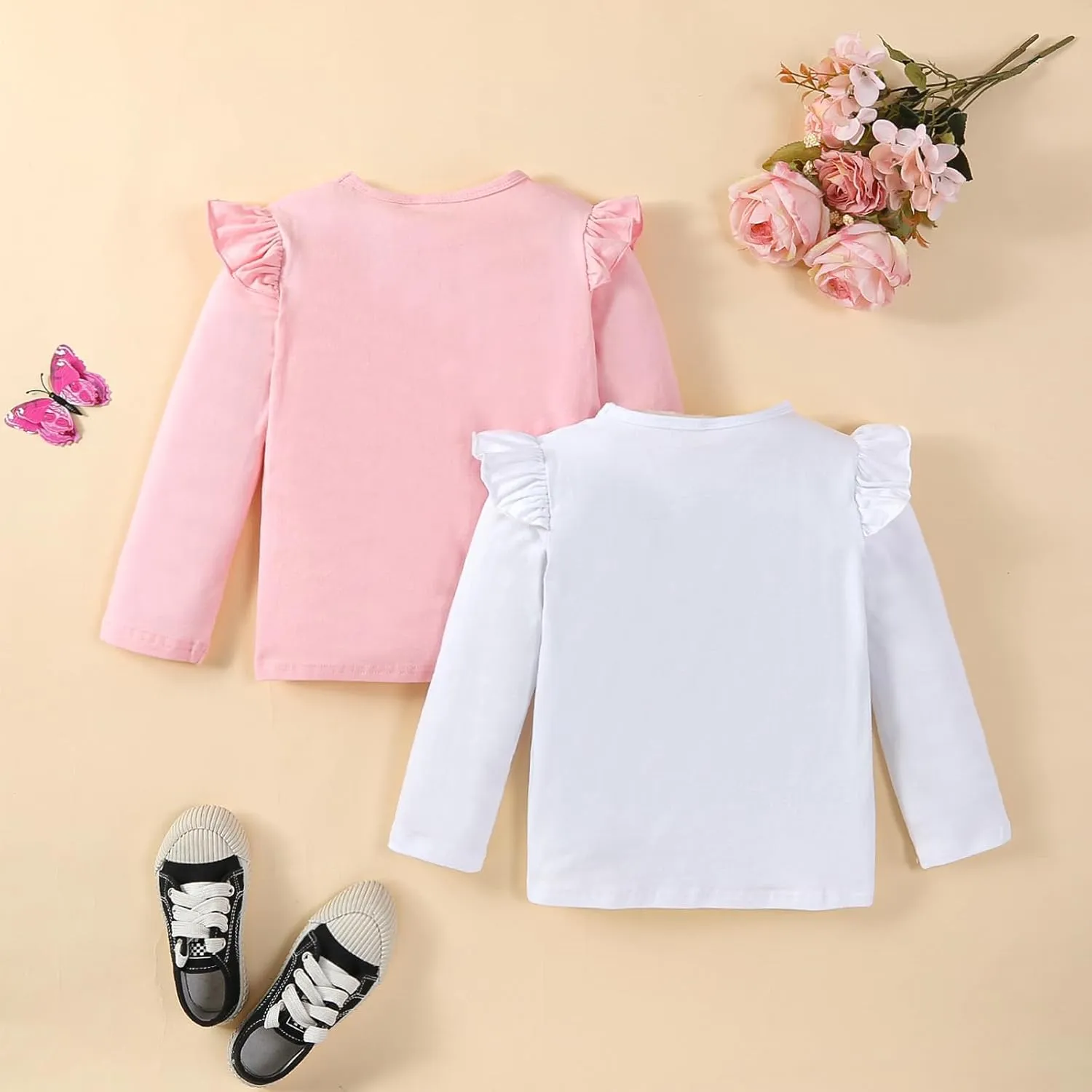 Toddler Kids Baby Girl Outfits Princess Vest Long Sleeve Shirt Top