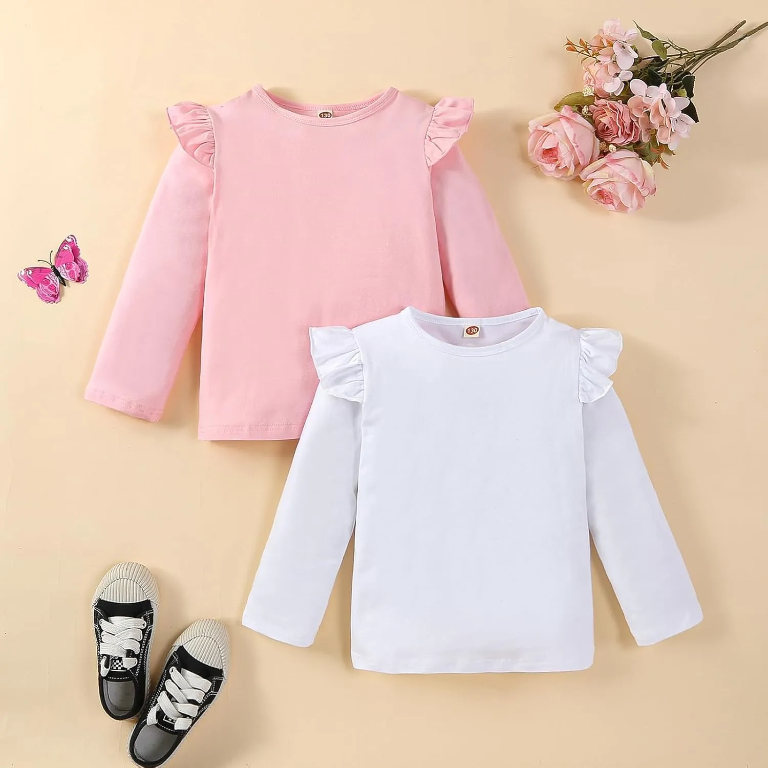 Toddler Kids Baby Girl Outfits Princess Vest Long Sleeve Shirt Top