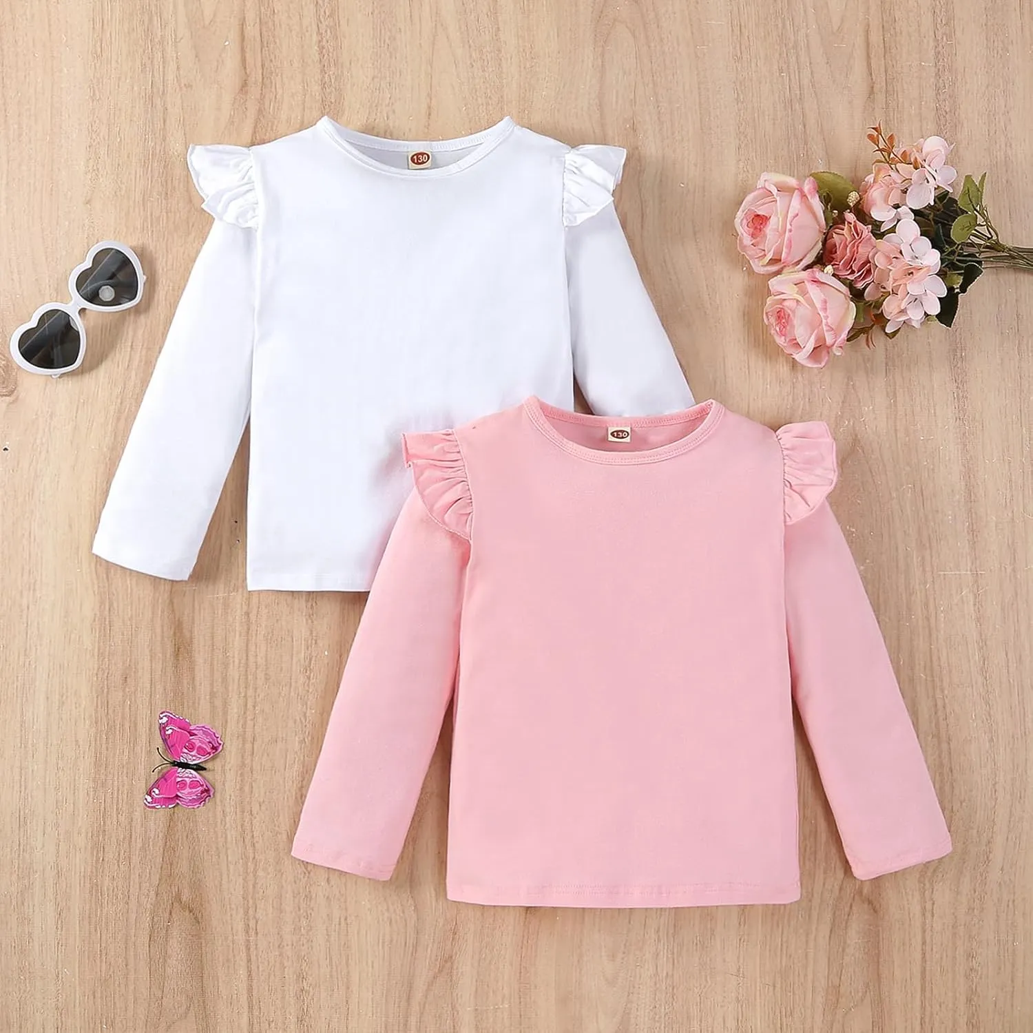 Toddler Kids Baby Girl Outfits Princess Vest Long Sleeve Shirt Top