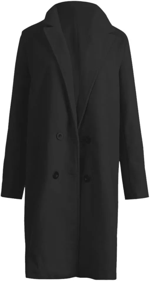 Winter Coats for Women Basic Essential Double Breasted Midi Wool Blend Pea Coats 2022 Blazer Jackets for Women Winter Coat