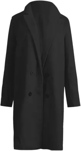 Winter Coats for Women Basic Essential Double Breasted Midi Wool Blend Pea Coats 2022 Blazer Jackets for Women Winter Coat