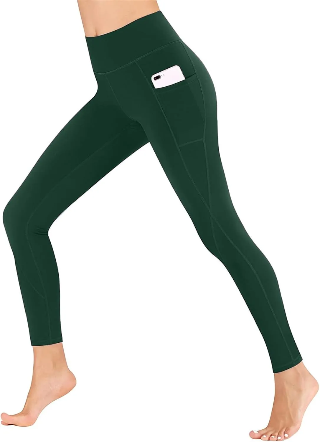 Women's Yoga Pants High Waist Tummy Control Running Leggings Butt Lift Workout Stretch Thermal Leggings with Pocket